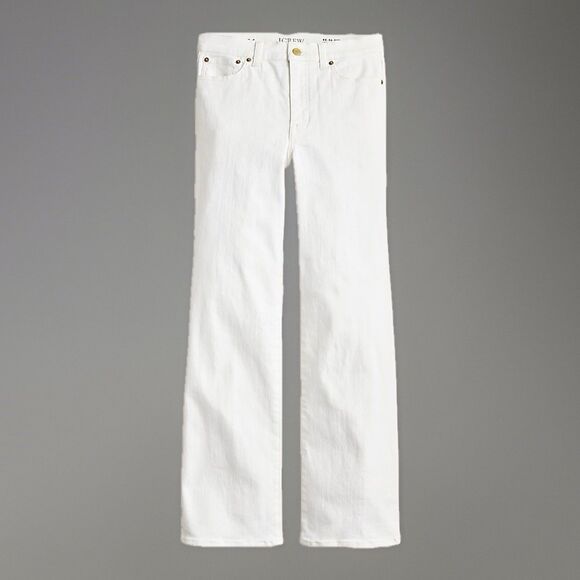 J.CREW Petite High-rise 1996 Kickout Jean Size 25P White Petite Casual Coastal - Picture 1 of 11